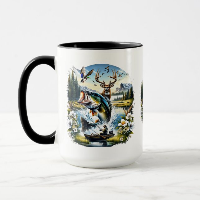 Fiske, rådjur, andjakt mugg (Vänster)