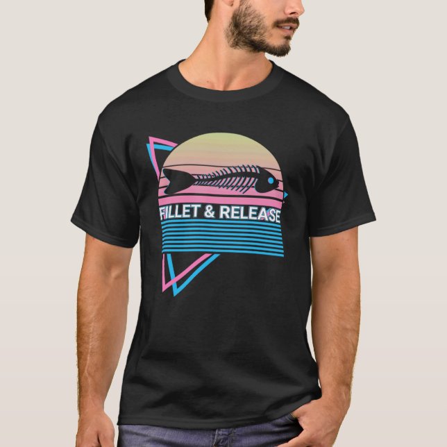 Fiske Retro Filet & Frigörande T Shirt (Framsida)