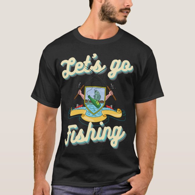 Fiske Rolig Evolution av Mannen T Shirt (Framsida)