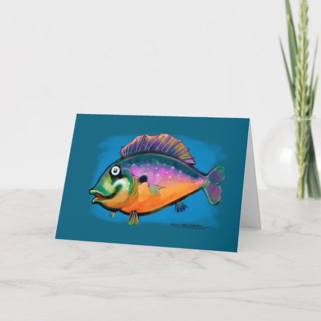 Fiske Roligt Art Card Kort (Framsida)