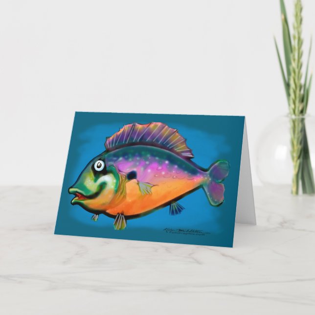 Fiske Roligt Art Card Kort (Framsida)