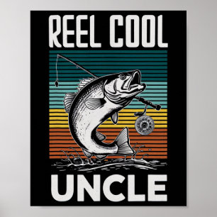 Fiske Roligt Mans Spole Kall Farbror För Män Poster
