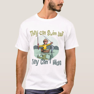 Fiske-Simma men kan inte Gömma T-shirt