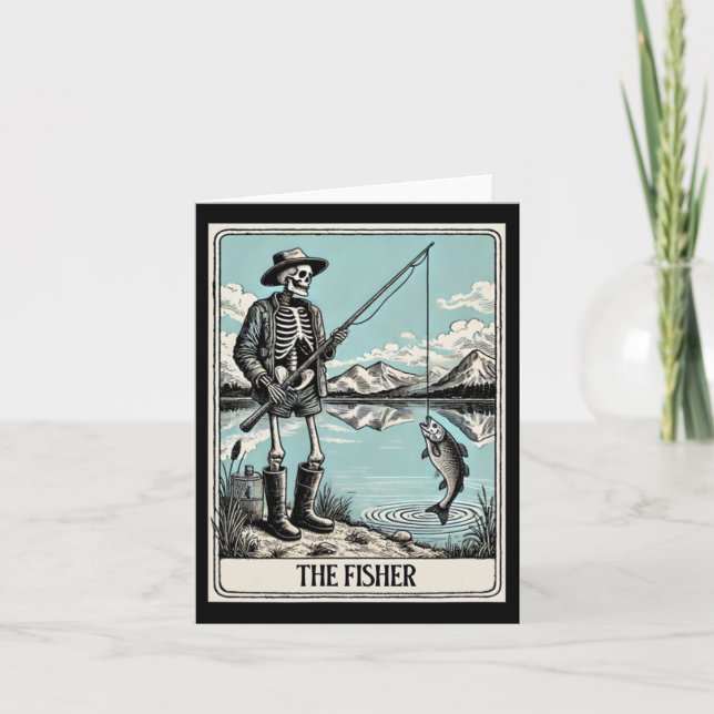 Fiske Skeleton Tarot Card för Älskare Kort (Framsida)