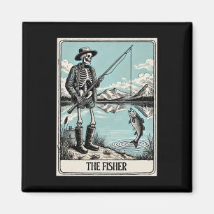 Fiske Skeleton Tarot Card för Älskare Magnet