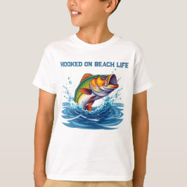 Fiske som är blåst på Beach Life T Shirt