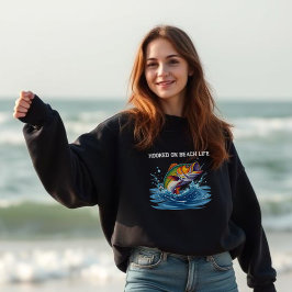 Fiske som är blåst på Beach Life T Shirt
