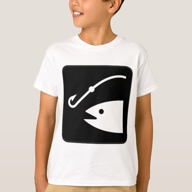 fiske som får en bita tee shirt (Framsida)