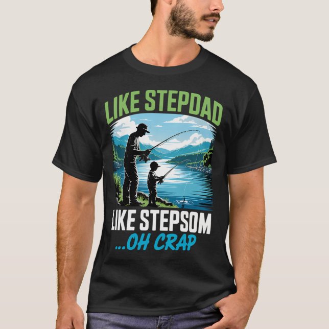 Fiske som styvfar som styvson Oj då sommar F T Shirt (Framsida)