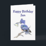 Fiske Son Birthday Humor - Kingfisher Kort<br><div class="desc">Det här är perfektens    gåvaFunny Birthday-kort för sonen som fiskar i kärlek och är Kingfisher i din familj,  eller ett sarkastiskt kort för sonen som inte kunde fånga en sko</div>