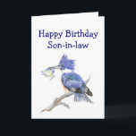Fiske son-in-law Birthday Humor Kingfisher Kort<br><div class="desc">Det här är perfektens    gåvaFunny Birthday-kort för den svärson som fiskar i kärlek och är Kingfisher i din familj,  eller ett sarkastiskt kort för den svärinna som inte kunde fånga en sko</div>