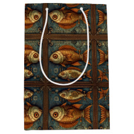 Fiske Steampunk Grönt och guldbrun