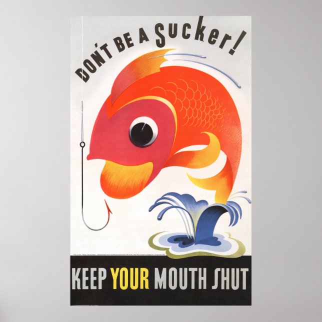 Fiske Sucker Poster (Framsidan)