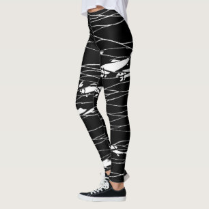 Fiske Swimming Underwater Black Leggings