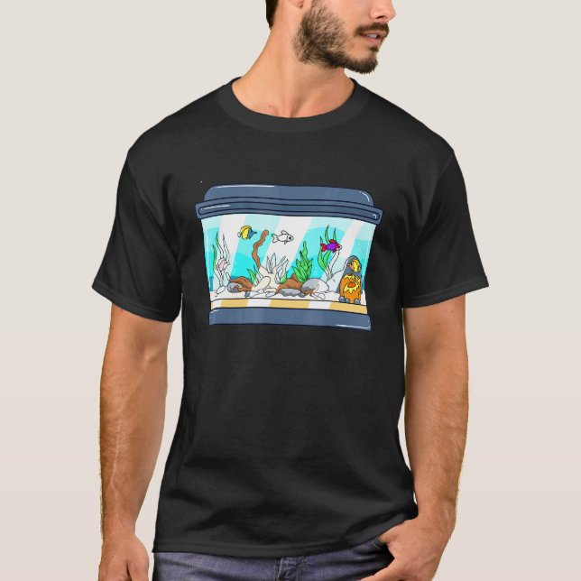 Fiske Tank Inspired Aquarium Related Fishkeeper De T Shirt (Framsida)