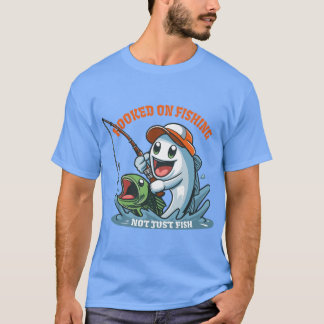 Fiske-Tecknad, fastsatt T Shirt