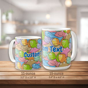 Fiske tecknad kaffe mugg