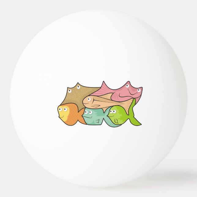 Fiske tecknad ping pong boll (Framsidan)