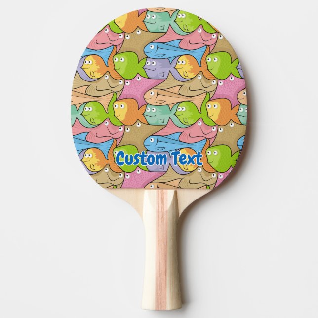 Fiske tecknad ping pong paddle pingisracket (Framsidan)