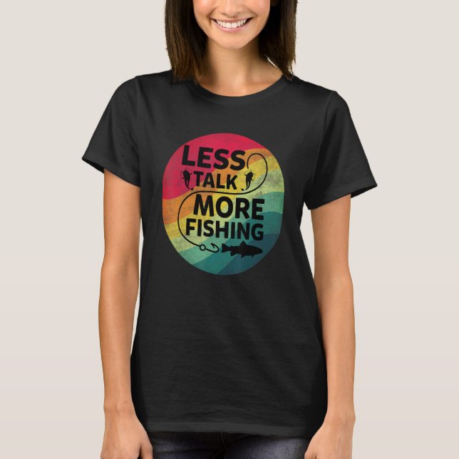 Fiske Text Mindre Snack Mer Fiske T Shirt (Framsida)