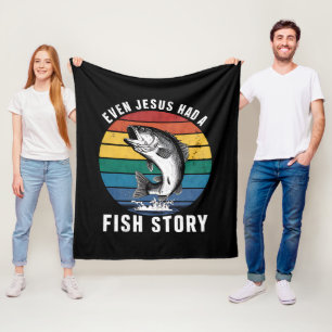 Fiske Till och med Jesus hade fiskhistoria Bass Fi Fleecefilt