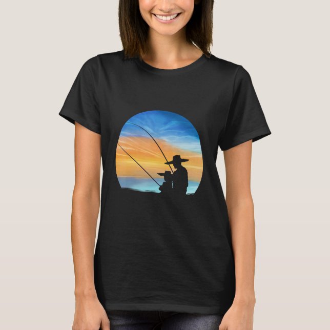 Fiske tillsammans far och son t shirt (Framsida)