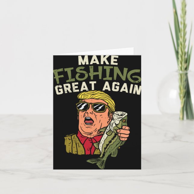Fiske Underbar igen Trump Funny Fisherman Angler G Kort (Framsida)