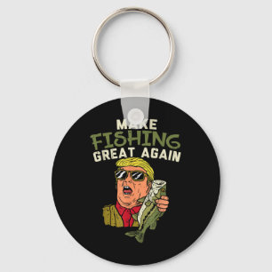 Fiske Underbar igen Trump Funny Fisherman Angler G Nyckelring