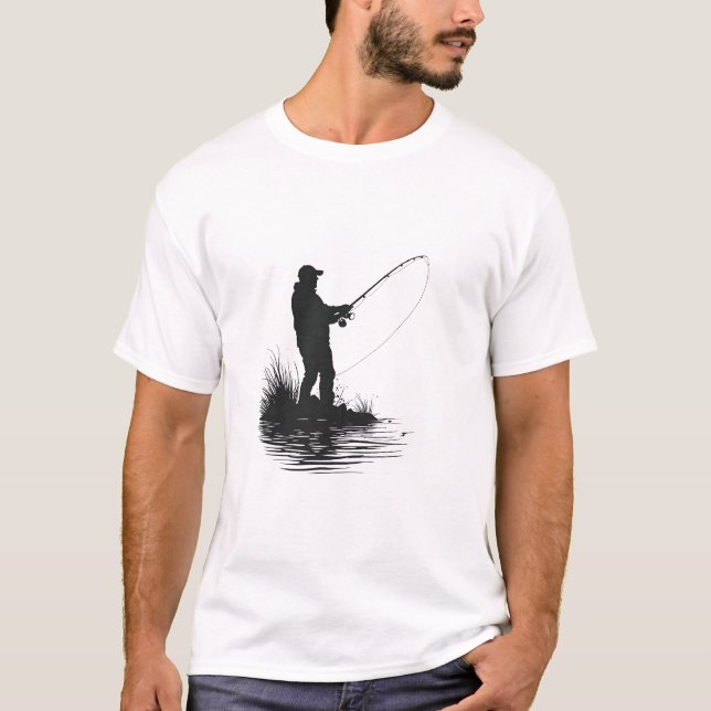 Fiske - uppmjukning av fisket t shirt (Framsida)