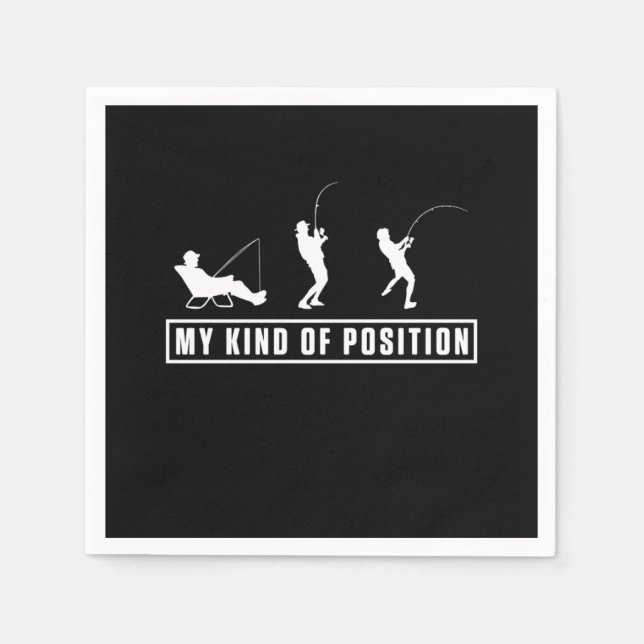 Fiske utanför dörröppning Fiske Fisher Fisherman G Pappersservett (Framsidan)