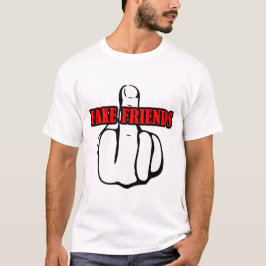 Fiske-vänner i mitten Finger T Shirt