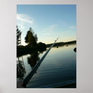 Fiske vid Dusk Print Poster