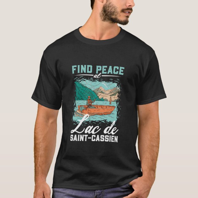 Fiske vid Lac de Saint-Cassien T Shirt (Framsida)