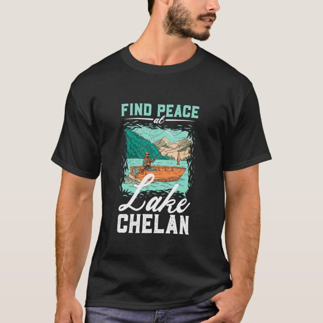 Fiske vid Lake Chelan T Shirt (Framsida)