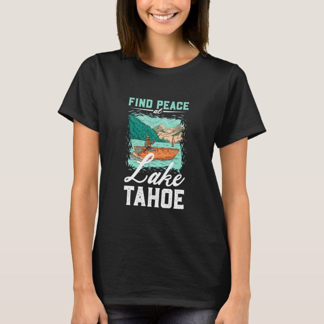Fiske vid Lake Tahoe T Shirt (Framsida)