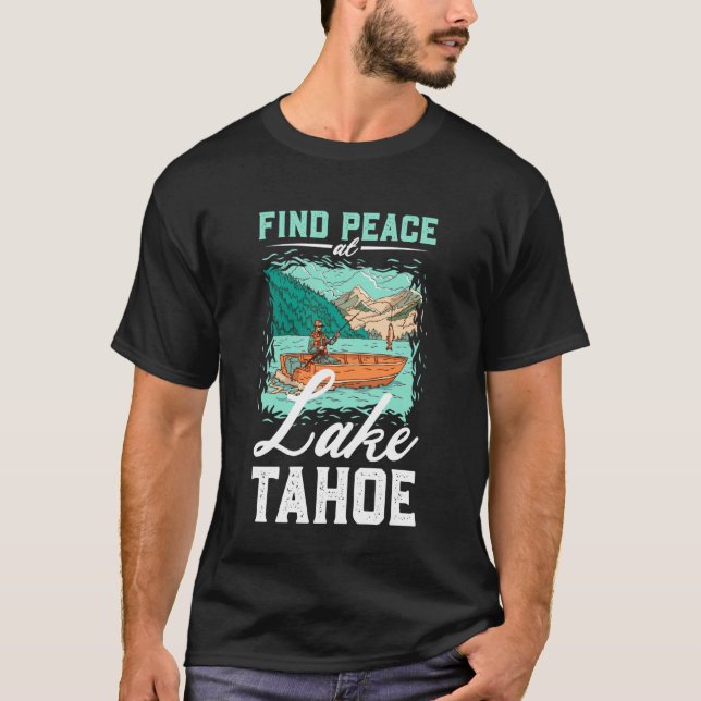 Fiske vid Lake Tahoe T Shirt (Framsida)