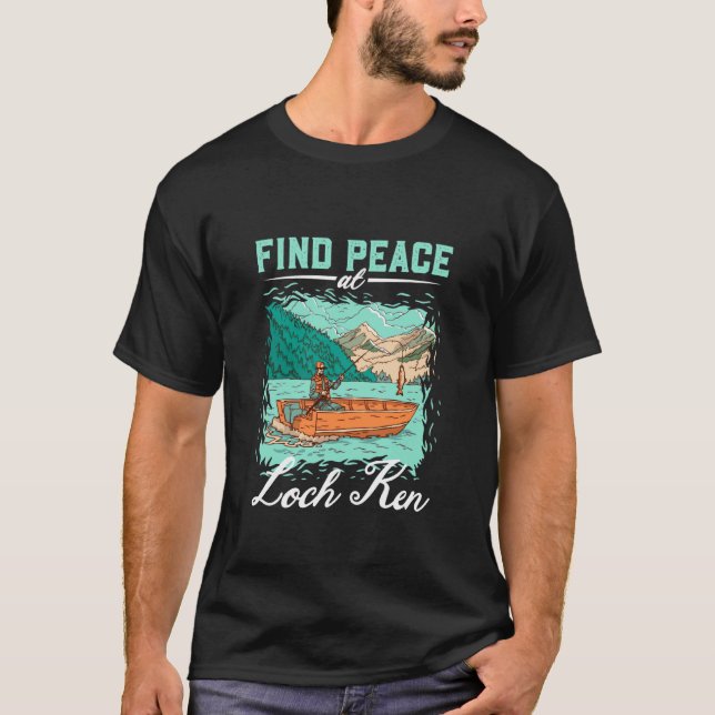 Fiske vid Loch Ken T Shirt (Framsida)
