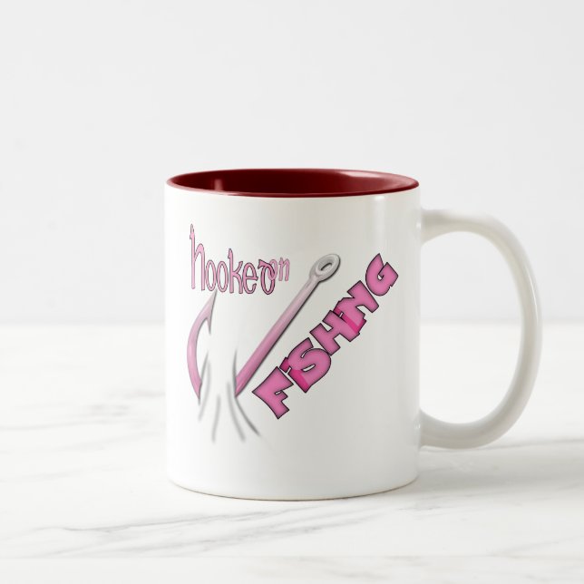 Fiske vid Rosa Krok Två-Tonad Mugg (Höger)