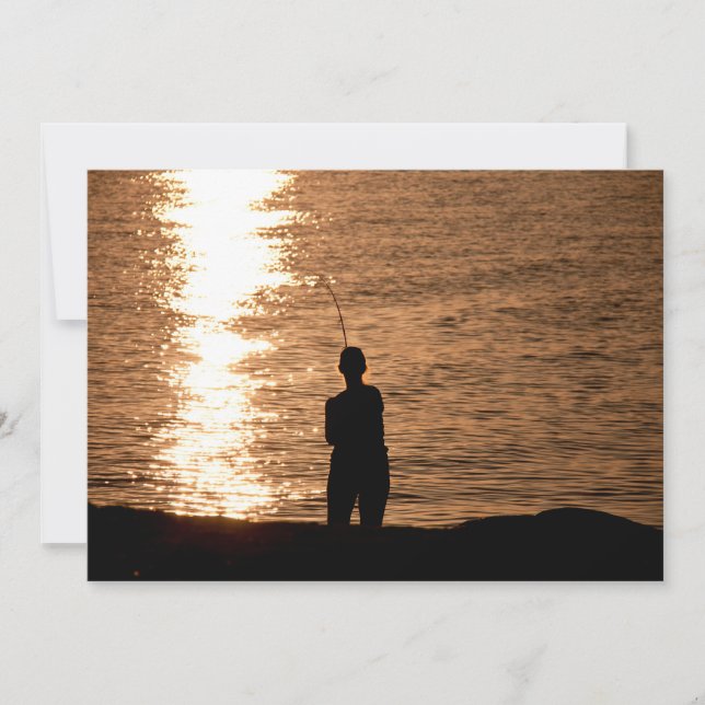 Fiske vid solnedgång (Framsida)