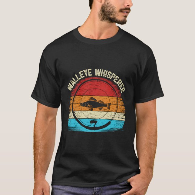 Fiske Walleye Whisperer T Shirt (Framsida)