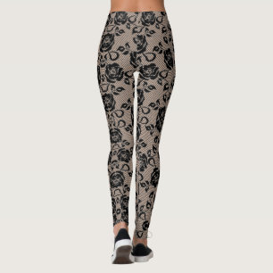 Fiskeålen i Faux Black Ro Snöre - ditt Färg Leggings