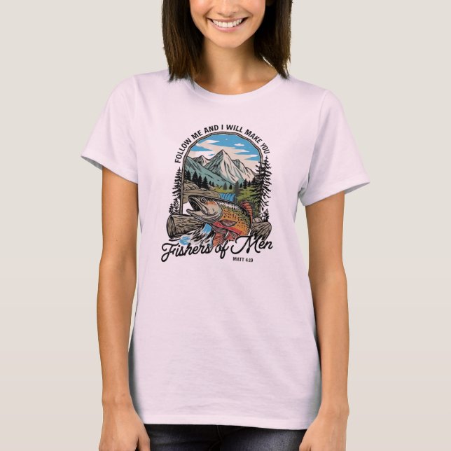 Fiskeälskare T-Shirt | Vintage Bergflod  (Framsida)