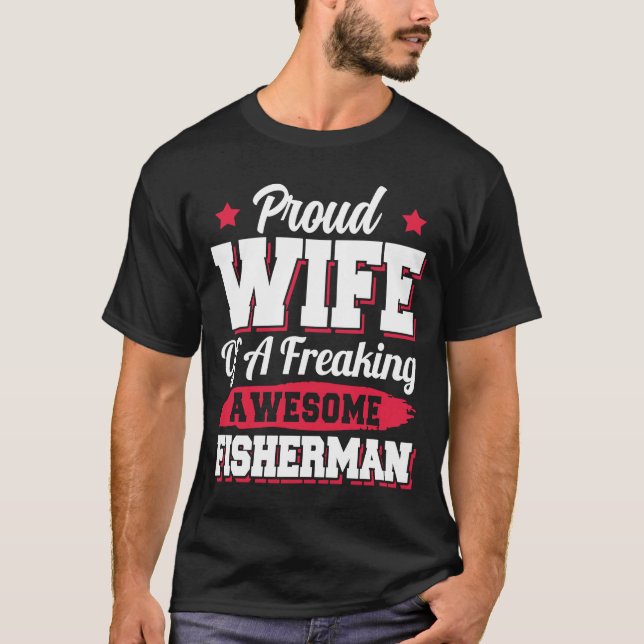 Fiskeangenarens fiskfiskfiskesammans t shirt (Framsida)