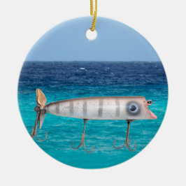 Fiskeår: "Ett annat Bra fiskeår" Julgransprydnad Keramik