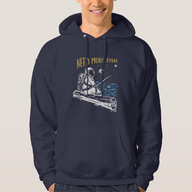 Fiskeastronaut Hoodie (Framsida)