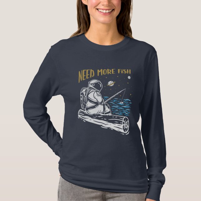 Fiskeastronaut T Shirt (Framsida)