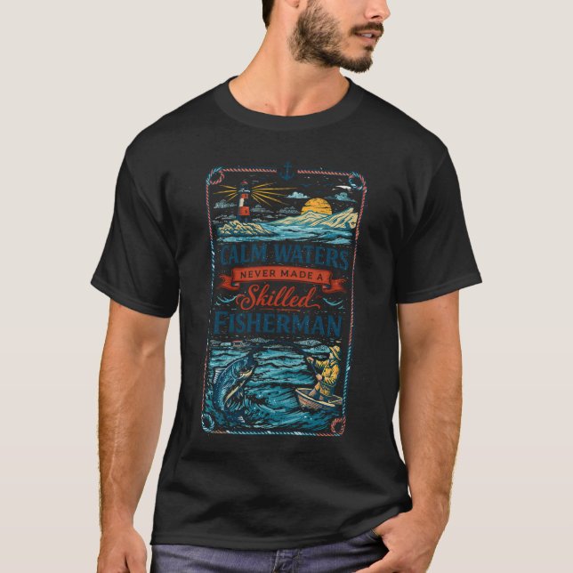 Fiskeäventyr  t shirt (Framsida)