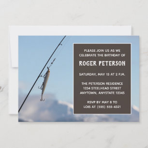 Fiskeavgift Födelsedagsfest inbjudan
