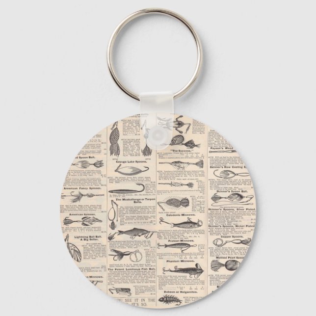 Fiskeavtal Reklamation Fisherman Art Nyckelring (Framsida)