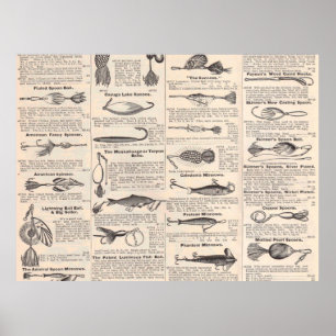 Fiskeavtal Reklamation Fisherman Art Poster